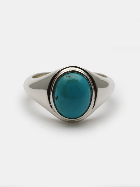 it's 12 midnight Original Stone Signet Ring (Turquoise) / ストーンシグネット リング ターコイズ [M-R023]