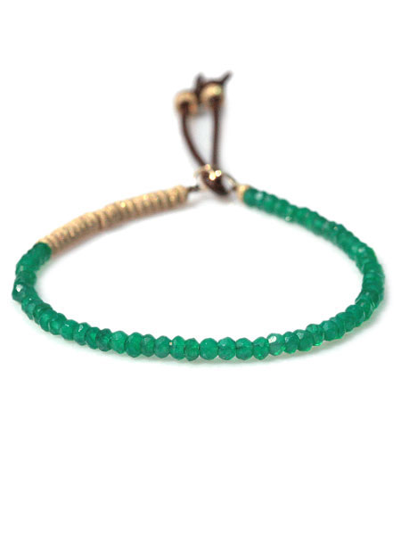 Mini Turquoise Bead Gold Stardust Bead Bracelet [B-10870-TRQ]