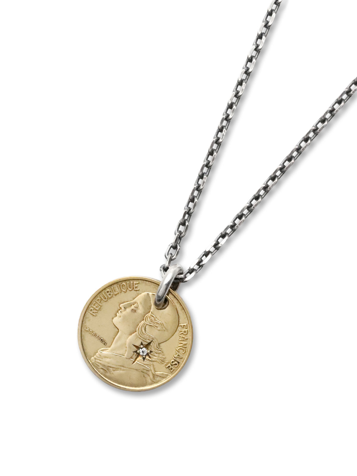 BELIEVEINMIRACLE OLD COIN DIAMOND (LADY) / オールド コイン ネックレス レディー