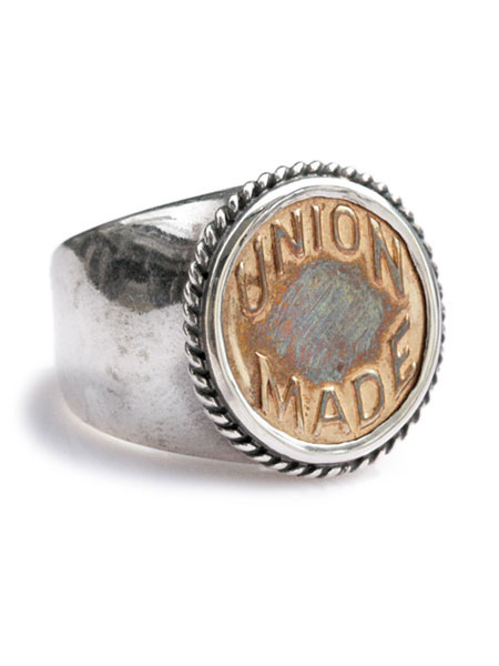 LARRY SMITH × Button Works VINTAGE TACK BUTTON RING