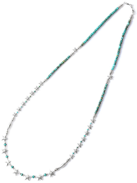 SunKu / 39 Star Beads Necklace Sv Star&Turquoise Beads
