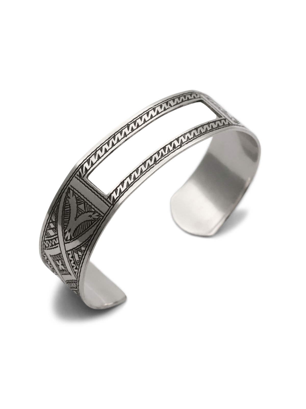 TOUAREG SILVER JEWELRY カットアウト スクエア バングル