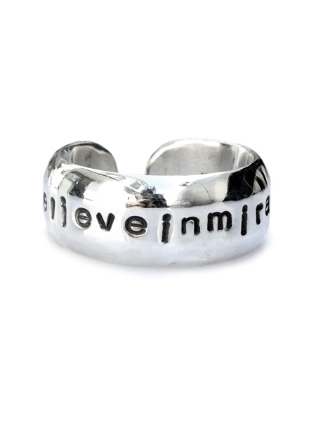 BELIEVEINMIRACLE SMALL LETTER RING