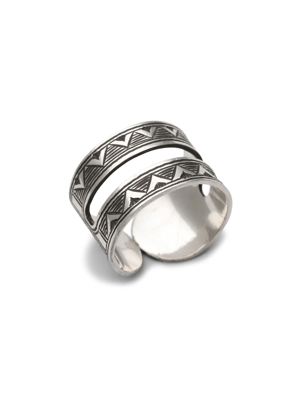 TOUAREG SILVER JEWELRY センター カットアウト リング
