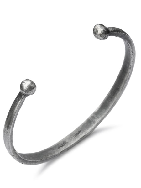 B.M.T. -BLIND MAN TOGS- Spoon Silver Sand Cast Bangle ”BALL”