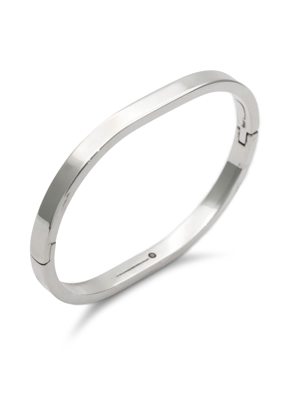 ON THE SUNNY SIDE OF THE STREET 5mm Track Bangle [261-103G] (White Silver) / トラック バングル