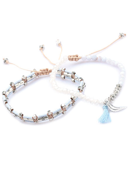Chan Luu Blue Lace Agate Mix Bracelet Set [BSZ-4459]