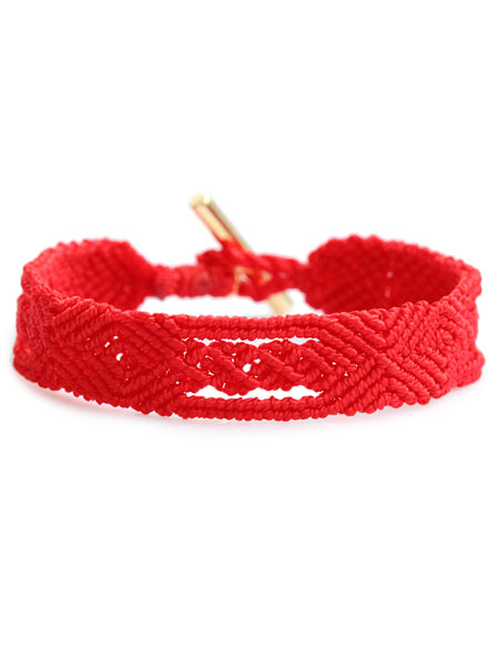 OJO DE MEX Hand-Weave Banda Bracelet (Red)