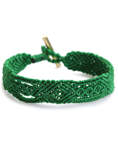 OJO DE MEX Hand-Weave Banda Bracelet (Green)