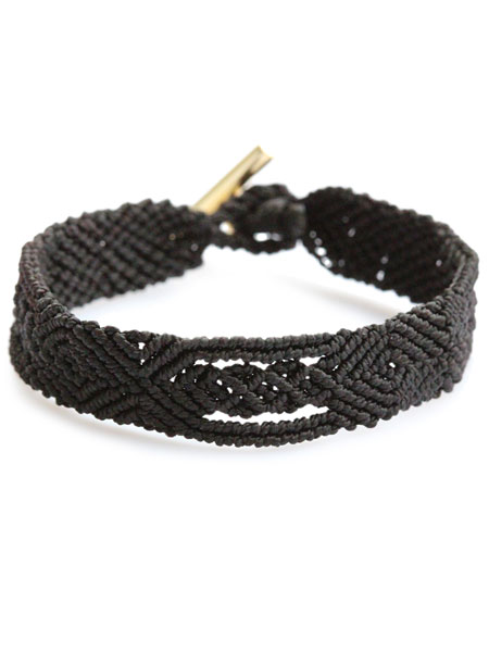OJO DE MEX Hand-Weave Banda Bracelet (Black)
