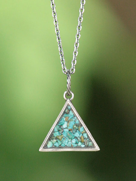 Garden of Eden Turquoise Triangle Necklace [ED-15NS-NK14]