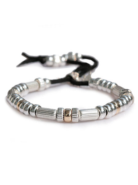 14KGF × Silver Beads Bracelet [ED-15NS-B30]