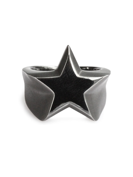 IVXLCDM STAR PINKY RING (MATTE BLACK)