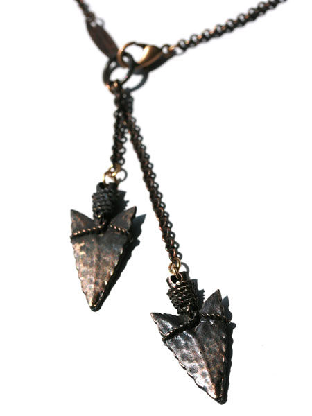 Double spearhead necklace / ダブルスピアヘッド ネックレス