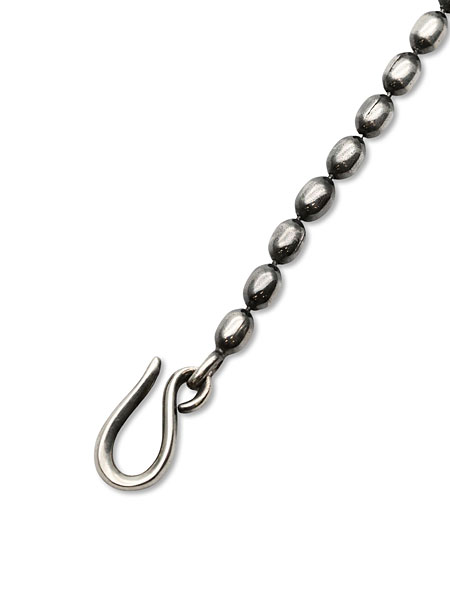 "HARIM製OVAL BOWL CHAIN ネックレスの留め具部分の拡大写真"
