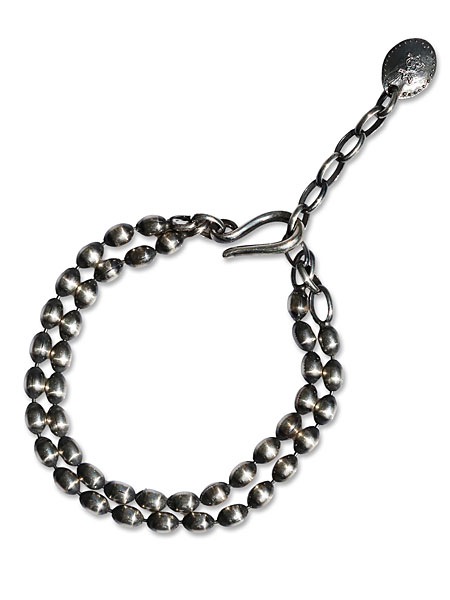 HARIM OVAL BOWL CHAIN W-BRACELET [HRC021WBC] / ボールチェーンブレスレット