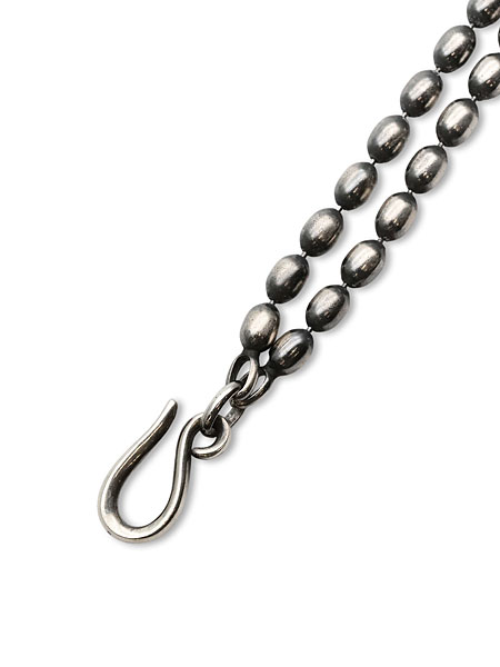 "HARIM製OVAL BOWL CHAIN W-BRACELETの留め具アップ写真"