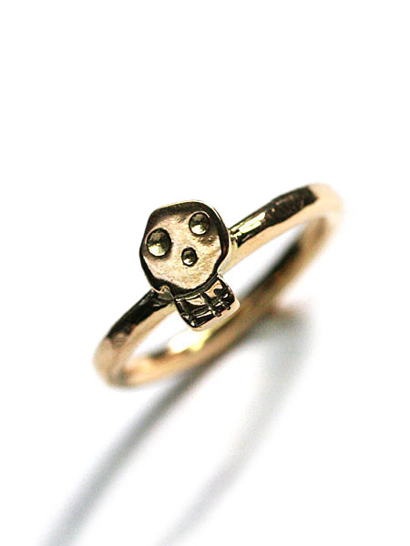 BELIEVEINMIRACLE SKULL BABY RING (K18GP) / スカルベイビーリング