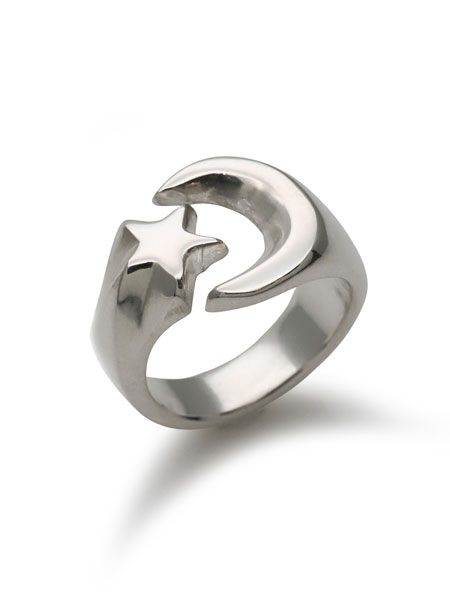 it's 12 midnight Original Moon & Star Ring [M-R020]