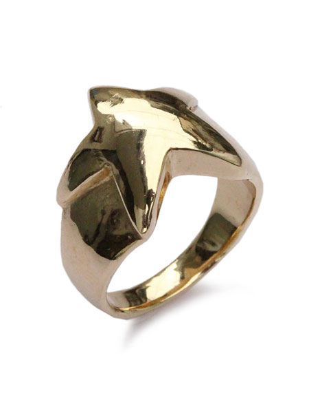 star ring 18k gold plated