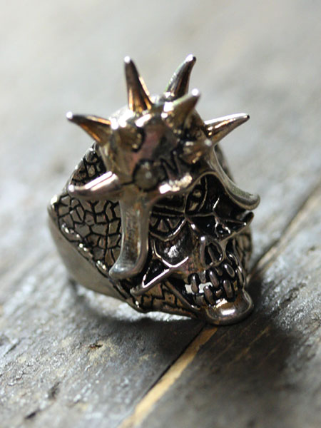 G&S Vintage Large Spike Skull Ring / ヴィンテージラージスパイクスカル　リング