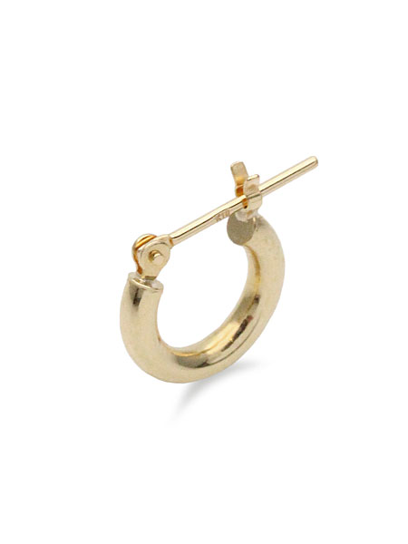 it's 12 midnight Original K10 Gold Hoop Pierce 2×10mm / ゴールド フープ ピアス [DL-P011-K10]