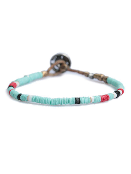 African Disk Beads Bracelet　ライトブルー [14AHK-425LBL]