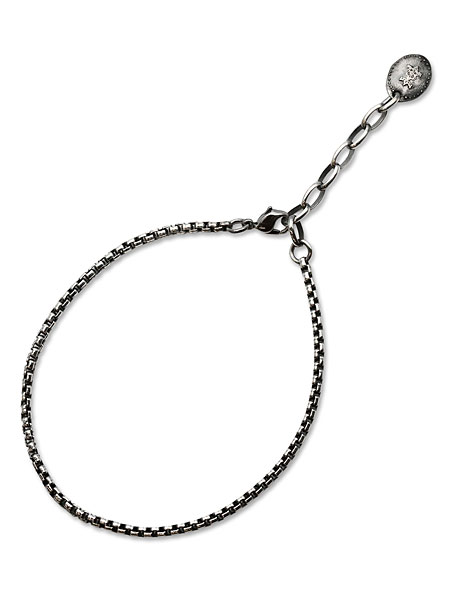 HARIM NARROW SQUARE BLOCK CHAIN ANKLET [HRC019AK] / ナロー ブロックチェーン アンクレット