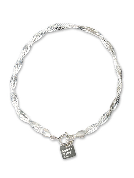 ON THE SUNNY SIDE OF THE STREET Flat Snake Crochet Chain Bracelet [241-516B] / スネーク クロシェ チェーンブレスレット
