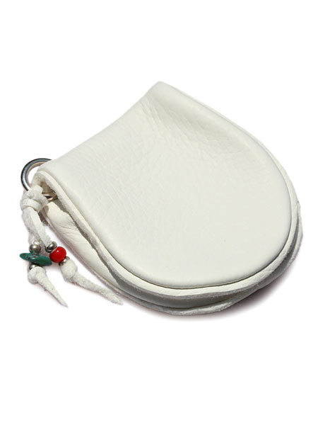 Deer Leather Coin Purse White  / ディアレザーコインパース ホワイト [SK-133-WHT]
