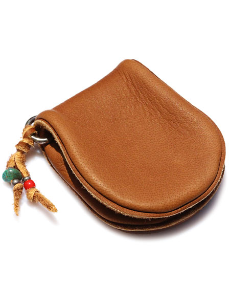 Deer Leather Coin Purse Brown  / ディアレザーコインパース ブラウン [SK-133-BRN]