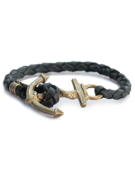 Anchor Woven Bracelet BLACK