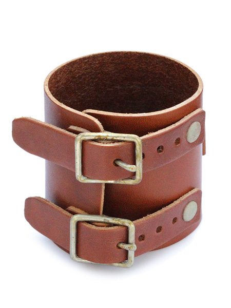 gbb custom leather JD Cuff Bracelet simple ver. (ヴィンテージブラウン)