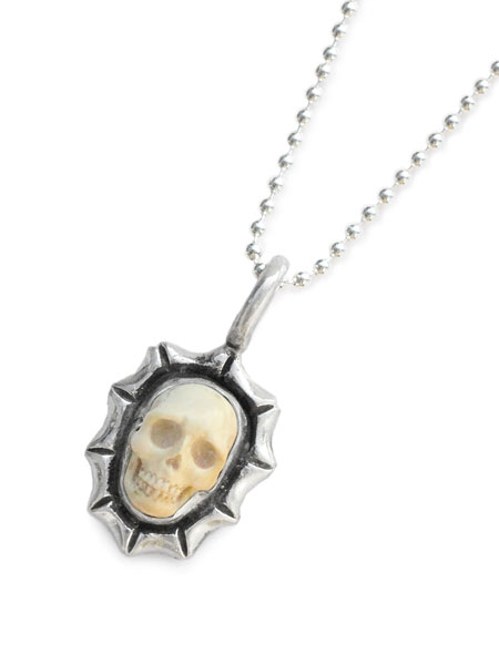 Tiny Skull Necklace - Mammoth Ivory