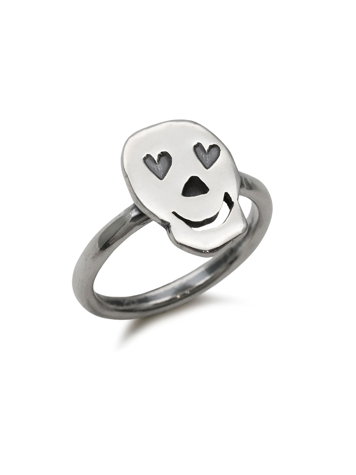BELIEVEINMIRACLE SKULL FAMILY RING / スカル ファミリー リング ママ (ハート2つ)
