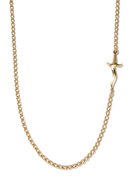 GILES & BROTHER EMBEDDED DAGGER NECKLACE (GOLD)