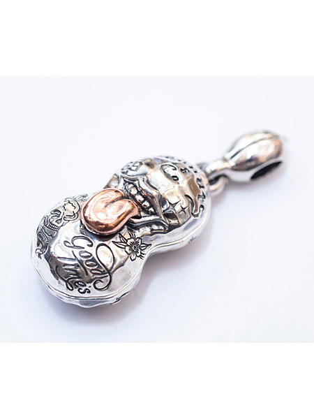 PEANUTS&CO. BERO TATOO PEANUTS (slide) Silver × K10 Pink Gold L Size / ベロ タトゥー ピーナッツ スライド (シルバー × ピンクゴールド)