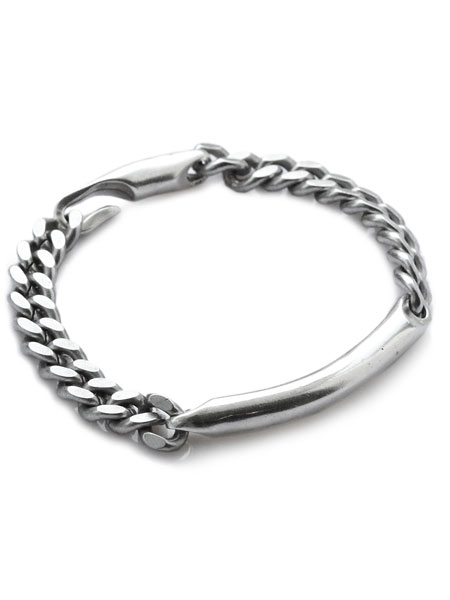GILES & BROTHER ID Chain Bracelet(Silver Ox)