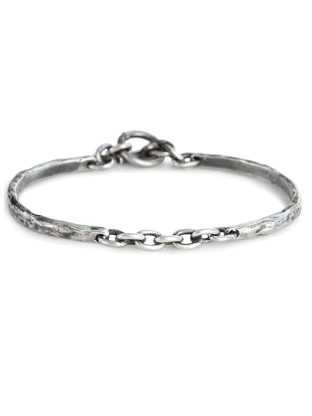 M.Cohen double cuff silver link chain bracelet [B-103719-SLV-SLV]