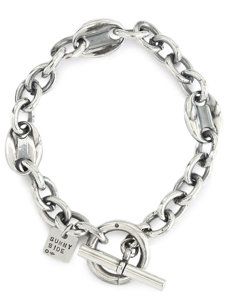 Puffed Marina Chain Bracelet (Silver) [910-166B]