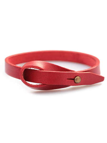 Button Works Ribbon bracelet RED