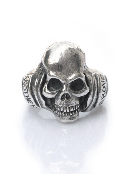 Blue Bayer Design Memento Mori Skull Ring