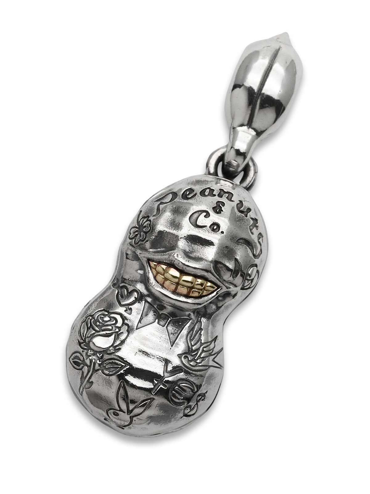 PEANUTS&CO. NORMAL TATOO PEANUTS (slide) Silver × K10 Yellow Gold L Size / タトゥー ピーナッツ スライド (シルバー × イエローゴールド)