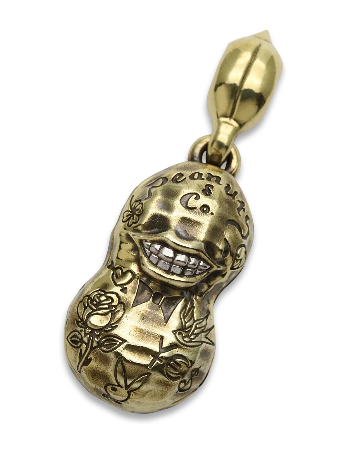 PEANUTS&CO. NORMAL TATOO PEANUTS (slide) Brass × Silver L Size / タトゥー ピーナッツ スライド (ブラス × シルバー)