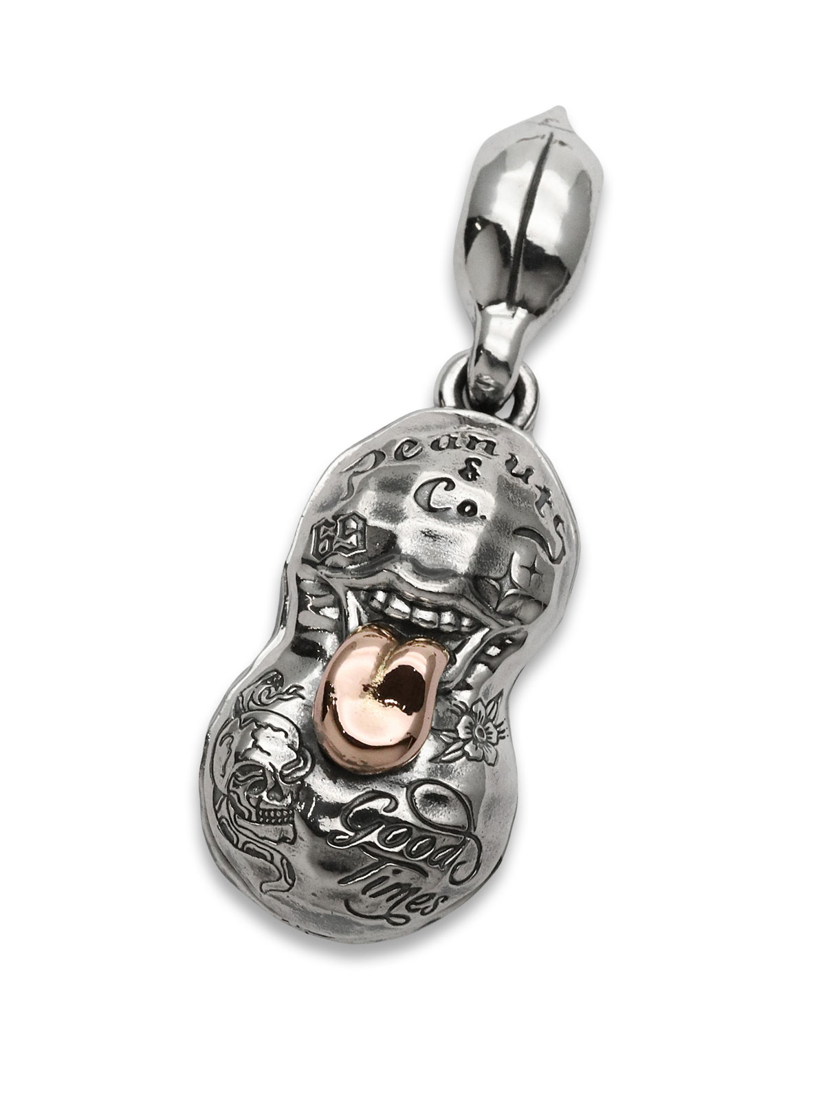PEANUTS&CO. BERO TATOO PEANUTS (slide) Silver × K10 Pink Gold M Size / ベロ タトゥー ピーナッツ スライド (シルバー × ピンクゴールド)