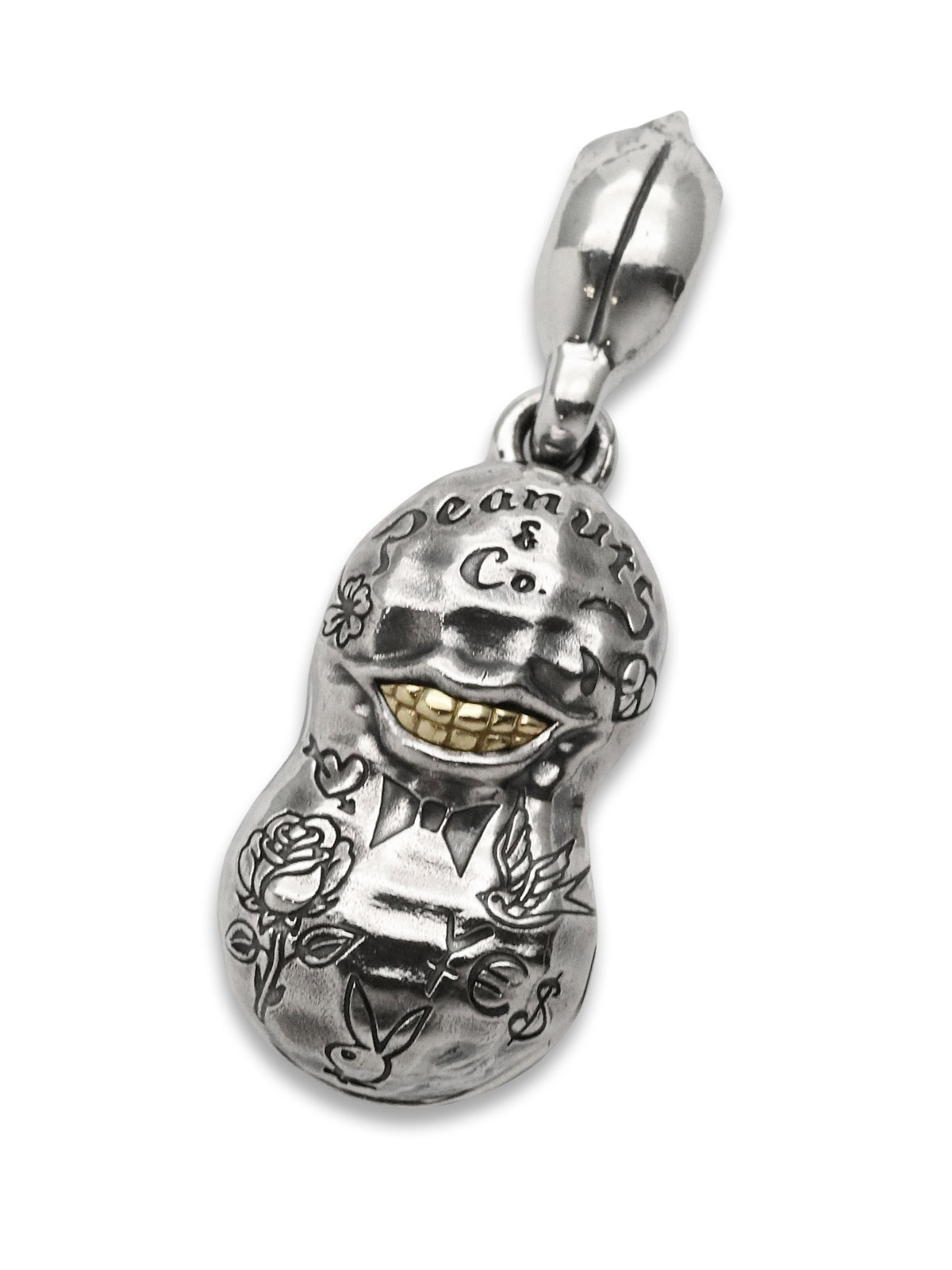 PEANUTS&CO. NORMAL TATOO PEANUTS (slide) Silver × K10 Yellow Gold M Size / タトゥー ピーナッツ スライド (シルバー × イエローゴールド)