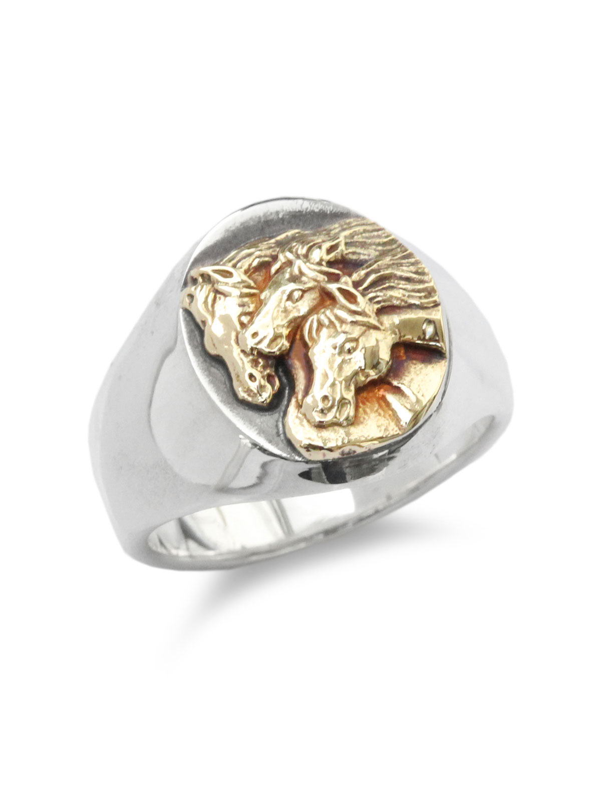 PEANUTS&CO. 【it’s 12 midnight 別注モデル】 PHARAOHS HORSES RING OVAL (S / Silver × K18 Gold) / ファラオ ホース オーバル シグネットリング (シルバー × ゴールド)
