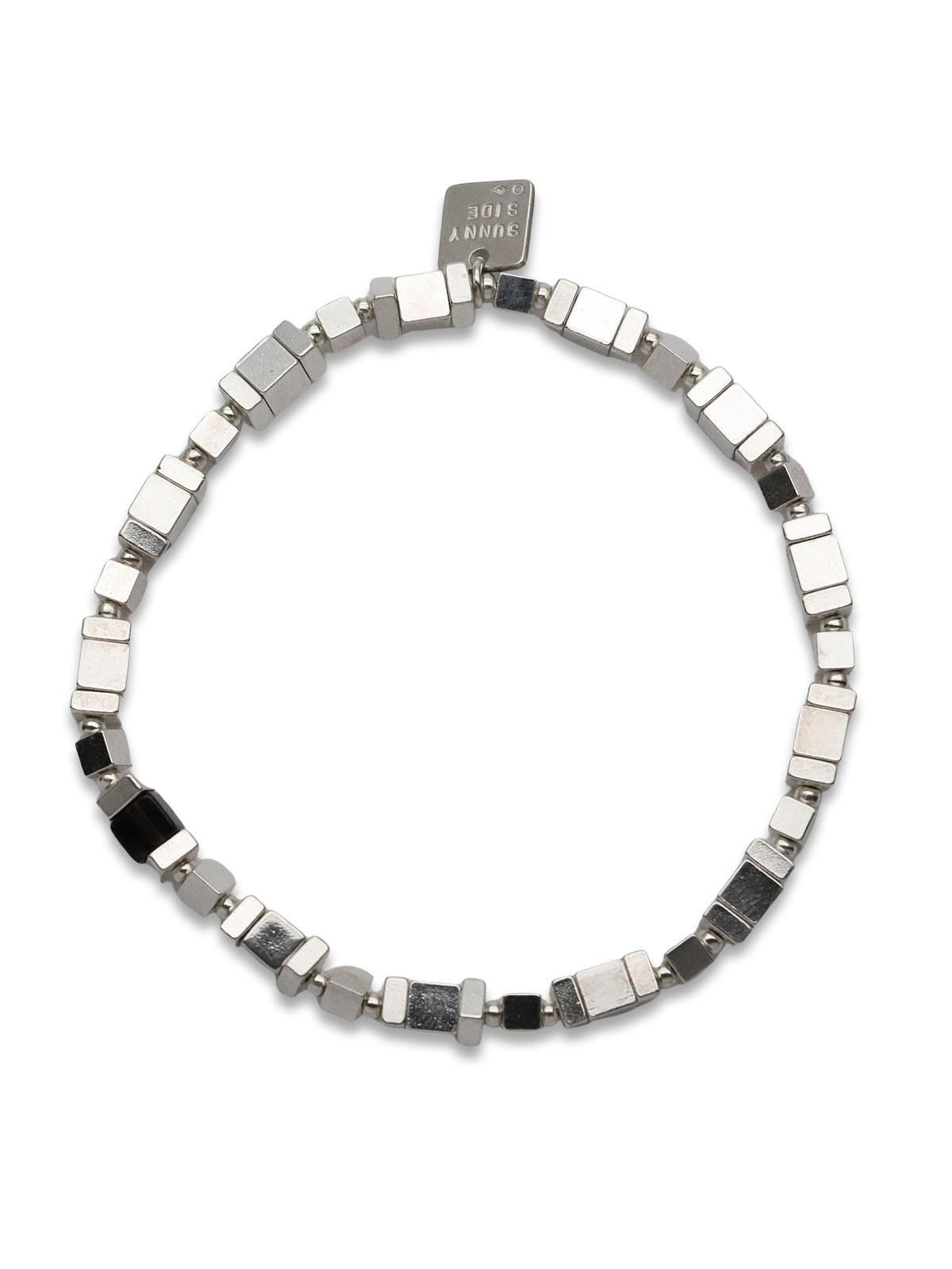 ON THE SUNNY SIDE OF THE STREET 4mm Cube Crystal Rock Bracelet Smoky Quartz [251-332B] / キューブ クリスタル ロック ブレスレット スモーキークォーツ
