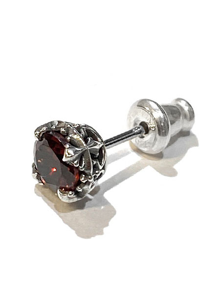 Ark silver accessories ロイヤルクラウンピアス ガーネット [ARKP-0029GASV] / シルバー