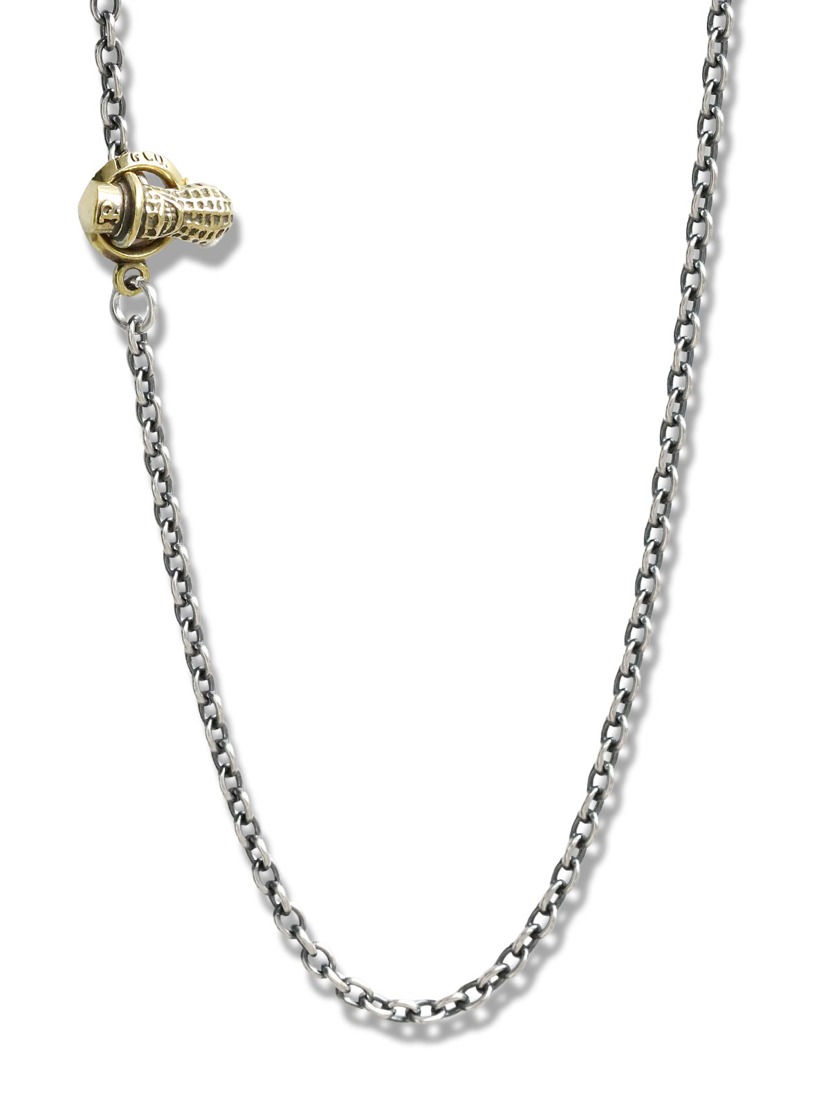 PEANUTS&CO. PEANUTS CHAIN 2 SILVER X BRASS (ROUND) / ピーナッツ チェーン ネックレス